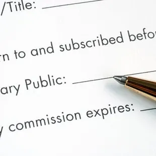 We have a Notary Public available 7 days a week.