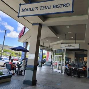 Signage for the restaurant