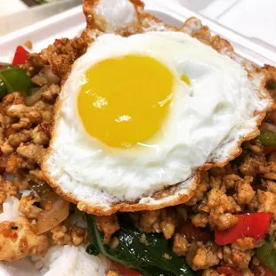 Thai Loco Moco with Pork