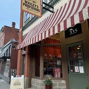 Outside of restaurant on Main Street