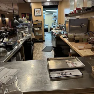 Open kitchen, view from our seats