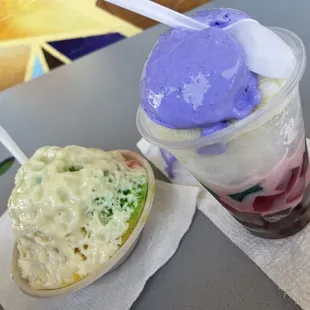 Large shave ice and halo halo