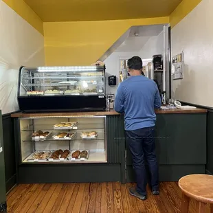 a man in a bakery