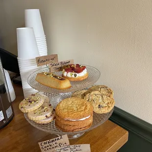 a variety of pastries