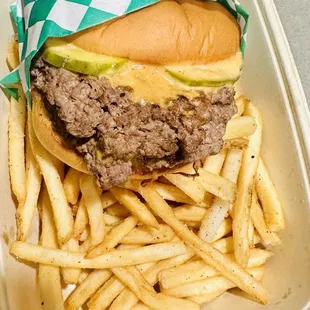 a container of fries