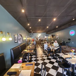 the dining area of a restaurant