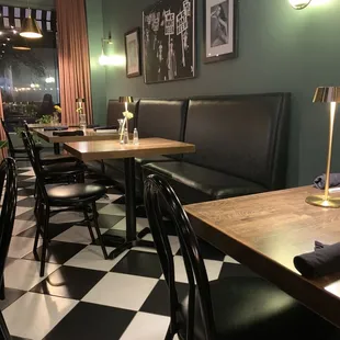 interior, sushi and sashimi