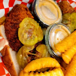 Slider Meal with french fries.