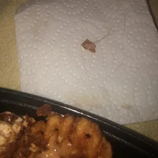 ordered cluck it up fries and got hair in my chicken on the side  nasty. didn&apos;t realize until i took a bite.