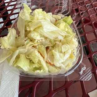Lettuces they serve you is garbage, asked for new one and all I got was everything is like that.
