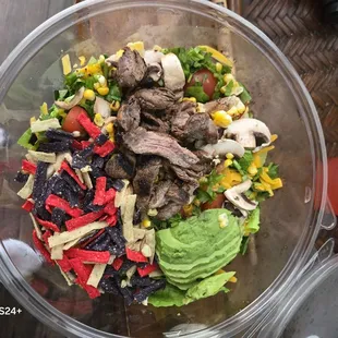 Southwest Salad and I added mushrooms