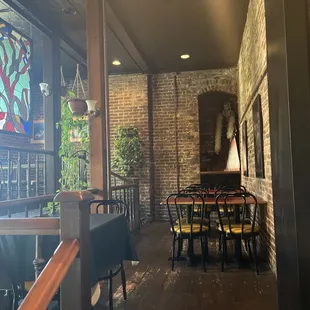 One of the cubby eating spaces