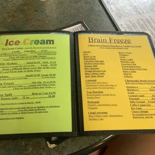 Huge Menu.
