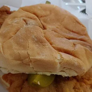 Fried veal sandwich