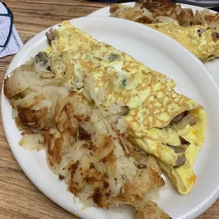 Omelette with potatoes.