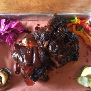 The BBQ chicken was exceptional! Spices were just right and every part was JUiCY! !