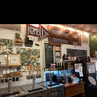 the interior of a coffee shop