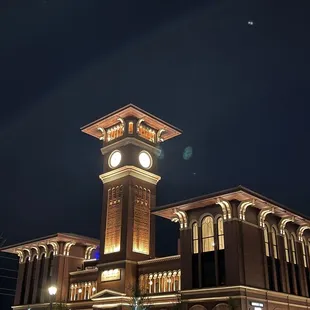 clock tower at night