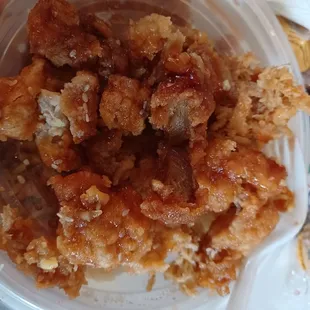 Sesame chicken? Totally inedible. Doesn't even look like chicken