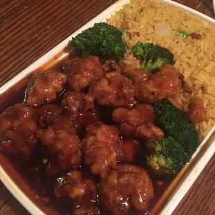 General Tso's chicken with fried rice was fantastic