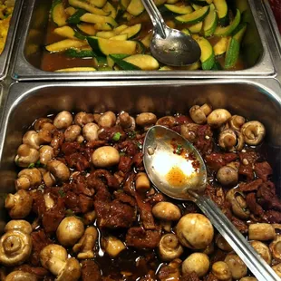 a variety of food items