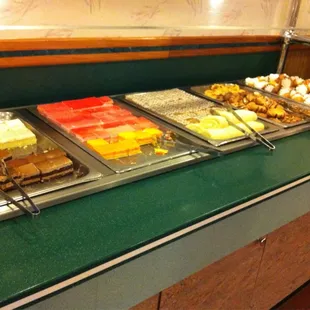 a variety of desserts