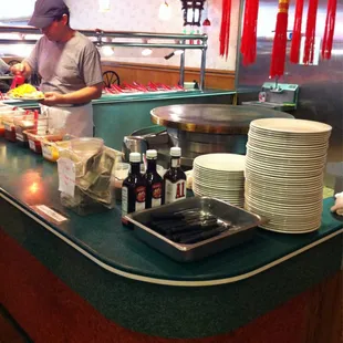 interior, sushi and sashimi