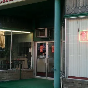 the front of the restaurant