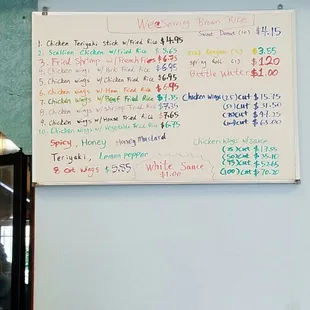 Updated menu and prices!