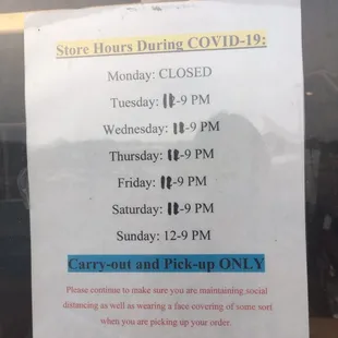 closed sign in window