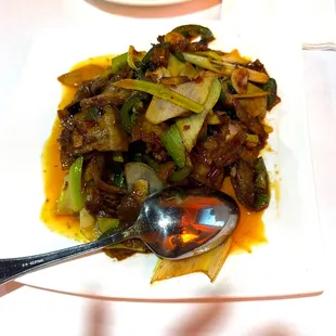 Double cooked pork belly