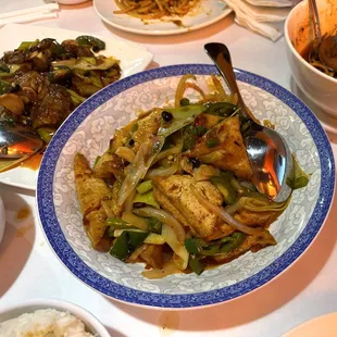 I think it was call pot of gold?  It was stirfried tofu and veggies