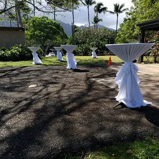 Cocktail Tables, Cocktail Hour at Heeia State Park