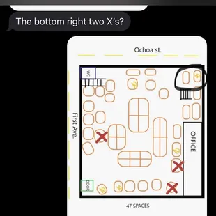 Confirmed spaces we were offered