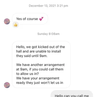 Our balloon vendor being denied access