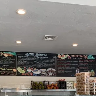 A bunch of options in the menu