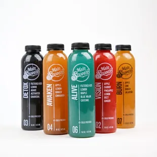 Fresh, cold-pressed juices! We never HPP!