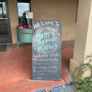 the entrance to the store