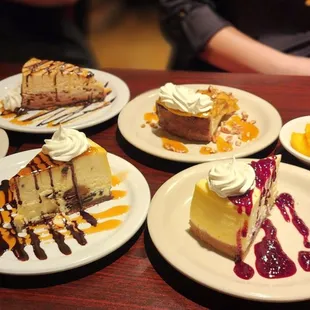 We tried all the desserts that weren&apos;t sold out that night and they were amazing! 
 
 Chocolate Mouse, Mango Ice cream, Various cheesecakes.