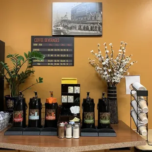 a coffee shop counter