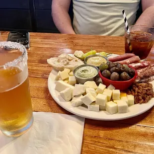 Charcuterie board. Makers mark with coke &amp; modelo draft