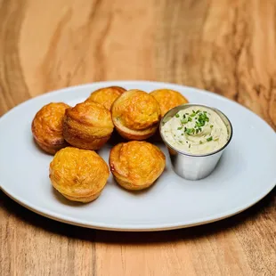 Jalapeno cheddar corn muffins
Charred shallot butter