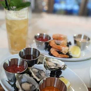 HH Oysters $8 for 3 oysters. $8 for 3 shrimp cocktail.