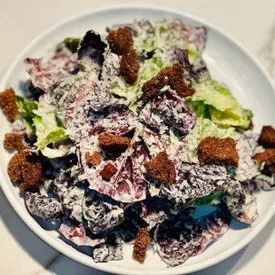Caesar Salad
pumpernickel crouton, shaved parmesan,