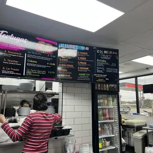 a woman ordering food