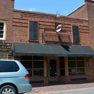 the front of the building