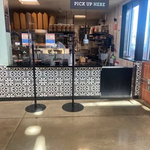 Inside the store front