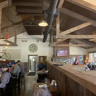 the bar and dining area