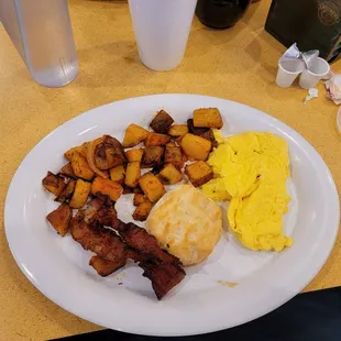 Breakfast first, then the Caladium Festival for Bill Lewis of Vero Beach.