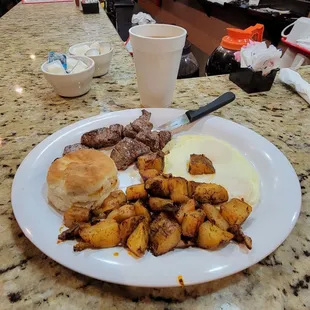 Breakfast at Main Street America in Lake Placid, Florida.